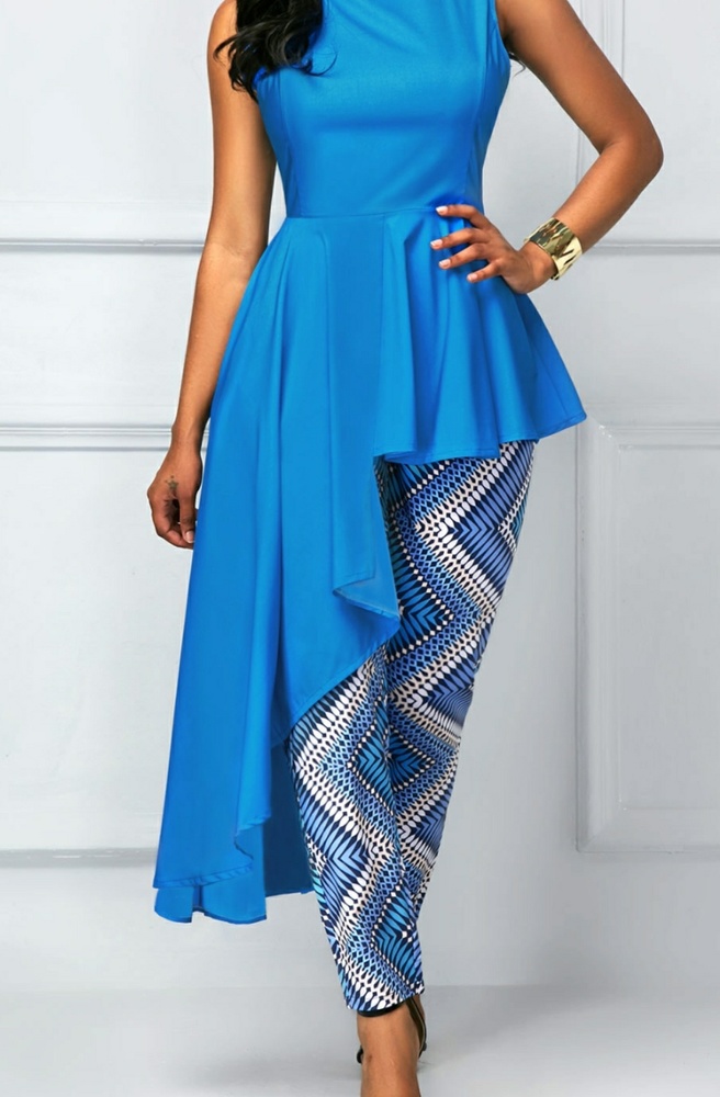 Drop Shirt with Matching Patterned Pant